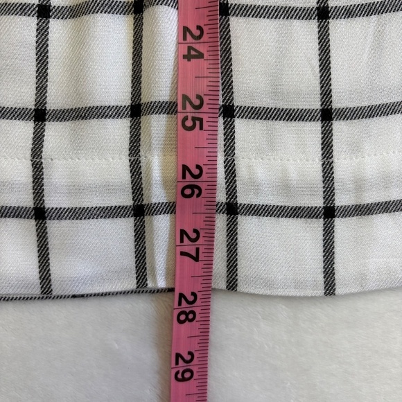 Wrangler White/Black Plaid Popover Blouse, 3/4 Sleeves, Large, NWT - Picture 11 of 15